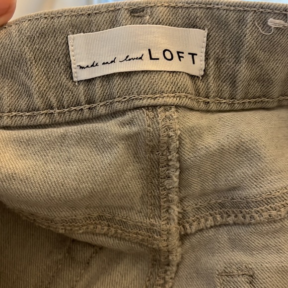 LOFT Grey High Waist Straight Crop Jean - Picture 5 of 5